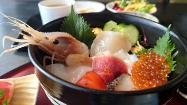 しかたなく、朝から海鮮丼